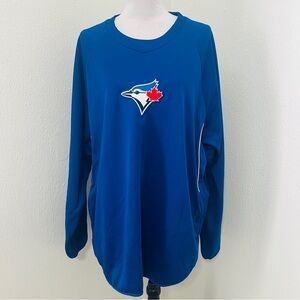 Majestic Authentic Mens 2XL Therma Base Toronto Blue Jays Performance Raglan EUC
